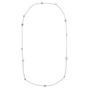 Chanel Chain Necklace Silver 97A 195349